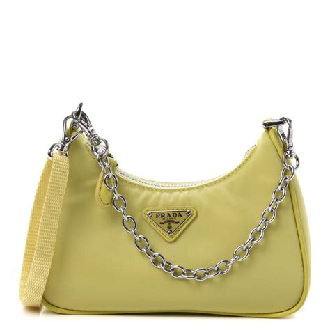 prada yellow sling bag|authentic pre owned prada handbags.